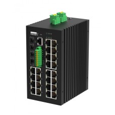 Управляемый промышленный L2+ коммутатор Gigalink GL-SW-G207-24P4ST-I