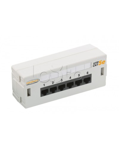 Патч-панель 19, 6xRJ45NIKOMAX (NMC-WP06UD2-GY) в Нефтеюганске Патч панель Pintop.ru
