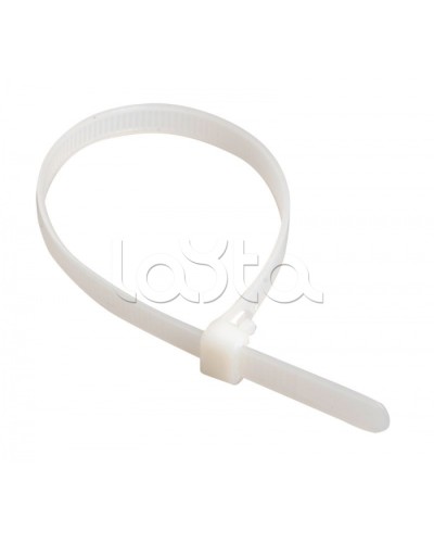 Стяжка 150x2,5 мм нейлоновая, белая IEK (UHH31-D025-150-100) в Нефтеюганске Стяжки-хомуты Pintop.ru