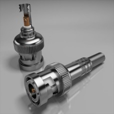 Разъем штекер BNC под винт с пружиной в металлическом корпусе ПожТехКабель PTK-Accessories