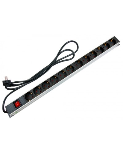 Блок на 12 розеток EU для 19 шкафов Cabeus PDU-12P-2EU в Нефтеюганске Блоки розеток Pintop.ru