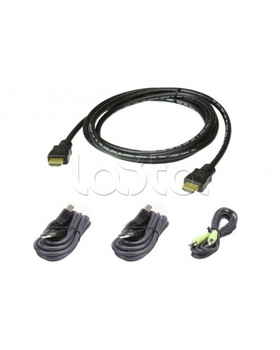 Комплект кабелей USB, HDMI для защищенного KVM-переключателя (1.8м) ATEN 2L-7D02UHX4 в Нефтеюганске Видеоусилители, Модуляторы, Делители Pintop.ru