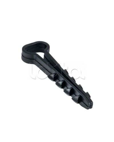 Дюбель-хомут (5х10 мм) для плоского кабеля черный (100 шт.) EKF PROxima (plc-cd1-5x10b) в Нефтеюганске Крепеж: Дюбели, шурупы, саморезы Pintop.ru