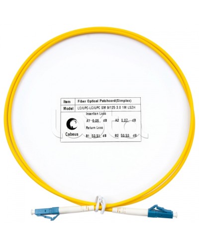 Шнур оптический simplex LC-LC 9/125 SM 1 м LSZH Cabeus FOP(s)-9-LC-LC-1M в Нефтеюганске Патч-корды оптические Pintop.ru