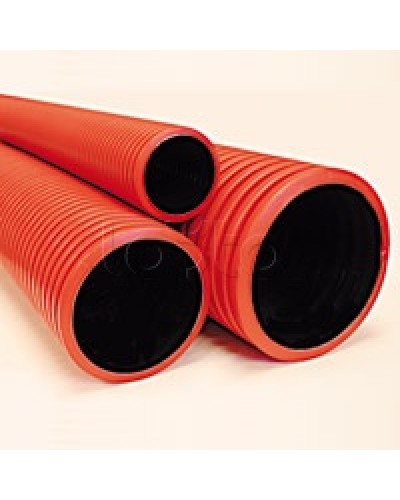 Труба гибкая двустенная D90 мм, красный с зондом DKC 121990100 в Нефтеюганске Труба гофрированная Pintop.ru