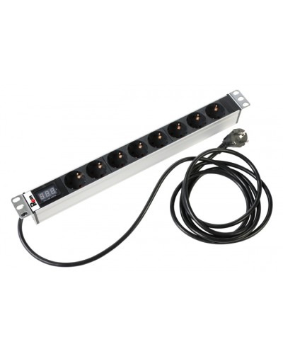 Блок розеток 1U, 8 розеток Schuko Rem R-16-8S-AM-440-3 в Нефтеюганске Блоки розеток Pintop.ru