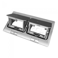 Люк в пол на 2x2 поста (45х45мм) в комплекте с коробкой и суппортом, сталь Экопласт (70027)