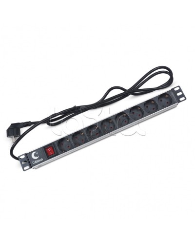 Блок на 8 розеток EU горизонтальный для 19 шкафов Cabeus (PDU-8P-2EU) в Нефтеюганске Блоки розеток Pintop.ru