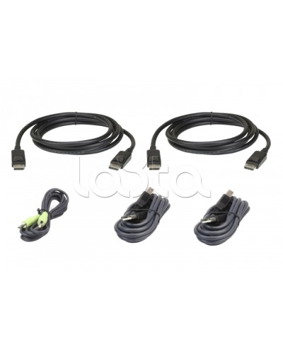 Комплект кабелей USB, DisplayPort, Dual Display для защищенного KVM-переключателя (1.8м) ATEN 2L-7D02UDPX5 в Нефтеюганске Видеоусилители, Модуляторы, Делители Pintop.ru