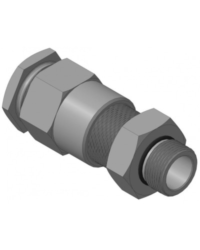 Кабельный ввод для бронированного кабеля с двойным уплотнением резьбой G3/4, внешним диаметром кабеля D=18-22 мм и проходным диаметром кабеля d=8-12 мм Спектрон КВБ-22/12-2У-М-G3/4 в Нефтеюганске Аксессуары для кабель-канала Pintop.ru