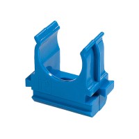 Крепёж-клипса для труб АБС-пластик синяя д25 в малой упаковке (10шт/500шт уп/кор) Промрукав (PR13.0062)