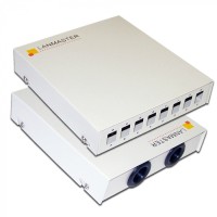 Кросс оптический настенный, металлический, на 8 SC адаптеров LANMASTER (LAN-FOBM-WM-8SC)