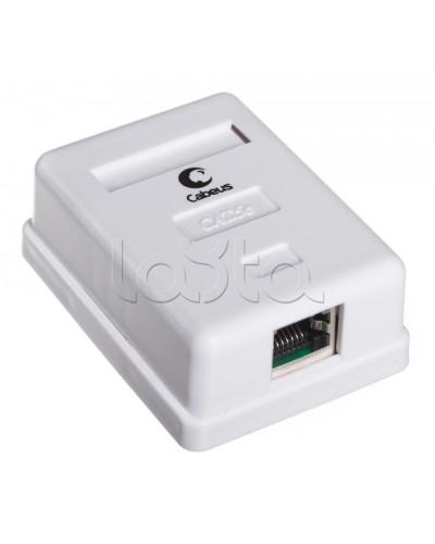 Розетка компьютерная RJ-45(8P8C), категория 5e, экранированная, одинарная, внешняя, Dual IDC(110&Krone type) Cabeus WS-8P8C-Cat.5e-SH-1 в Нефтеюганске Розетки компьютерные и телефонные Pintop.ru