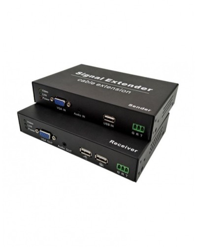 NST NS-HDU-VGA-KVM-AR KVM VGA+USB удлинитель по витой паре с поддержкой Audio, RS232 до 120м в Нефтеюганске Системы видеонаблюдения Pintop.ru