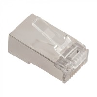 Коннектор RJ45 тип EZ, 8P8C, STP, Cat.5e, универсальный, 50 микрон,100 шт. LANMASTER (LAN-EZ45-8P8C/S5E-100)
