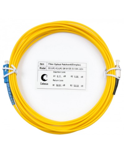 Шнур оптический simplex SC-FC 9/125 sm 7м LSZH Cabeus FOP(s)-9-SC-FC-7m в Нефтеюганске Патч-корды оптические Pintop.ru