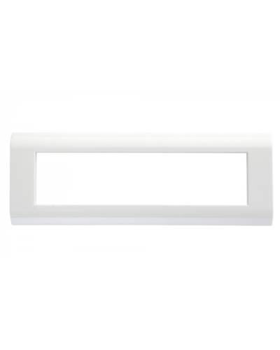 Рамка горизонтальная французский стандарт 8 модулей 45 × 22,5 мм, белый Eurolan (16M-00-28WT) в Нефтеюганске Комбинированные настенные розетки Pintop.ru