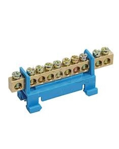 Шина N ноль с DIN-изолятором типа «Стойка» ШНИ-6х9-12-С-С IEK YNN10-69-12P-K07 в Нефтеюганске Клеммные колодки Pintop.ru