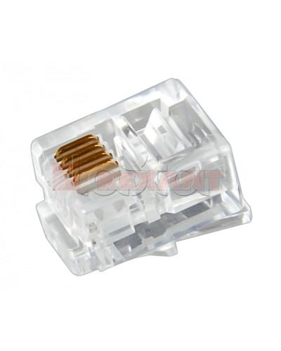 Джек телефонный 6P4C (100шт/уп) REXANT 05-1012 в Нефтеюганске Коннекторы Pintop.ru