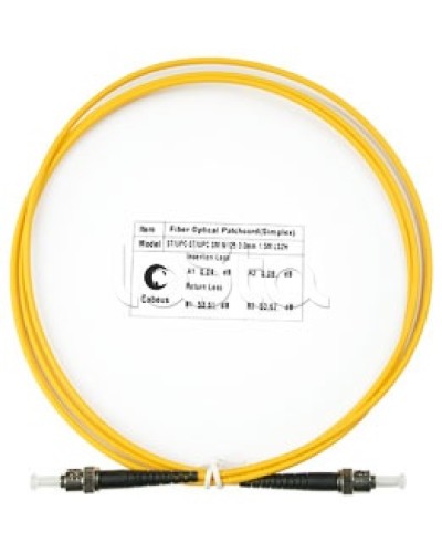 Патч-корд волоконно-оптический SM 9/125 simplex ST-ST LSZH (1,5 м) Cabeus FOP(s)-9-ST-ST-1,5m в Нефтеюганске Патч-корды оптические Pintop.ru