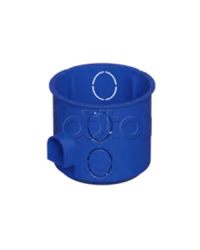 Коробка установочная D68x62мм со стык. ушками, межцентр. 71мм, IP20, цвет синий (1шт) Экопласт (44659-1) в Нефтеюганске Распределительные коробки Pintop.ru