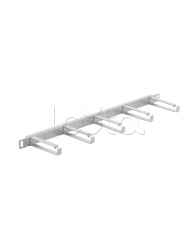 Органайзер горизонтальный 19 0.5U, 5 колец Cabeus (JB08-0,5U-GY) в Нефтеюганске Кабельные органайзеры Pintop.ru
