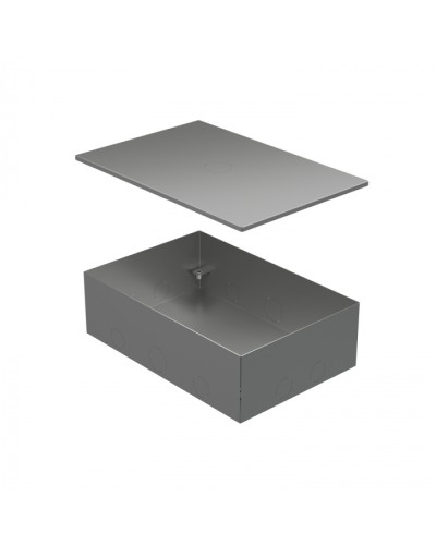 BOX/6-8 Металлическая коробка с крышкой для заливки в пол 249,6х167,6х75мм Экопласт (70161) в Нефтеюганске Распределительные коробки Pintop.ru