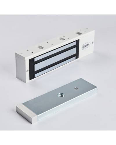 R-Lock RL-EM500-LSW - Электромагнитный замкок, 500кг, DC12/24B, цвет белый, RAL9016(белый), два датчика втроены в корпус замка: датчик Холла и магнито-контактный датчик в Нефтеюганске Электромагнитные замки Pintop.ru