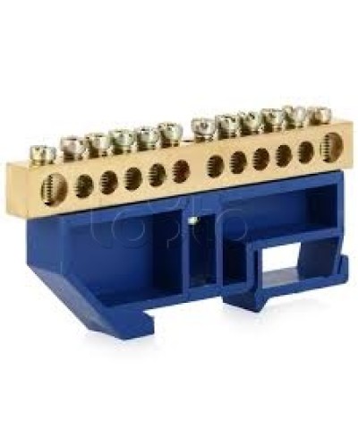 Шина нулевая с DIN-изолятором ШНИ-6x9-10-Д-С IEK YNN10-69-10D-K07 в Нефтеюганске Клеммные колодки Pintop.ru