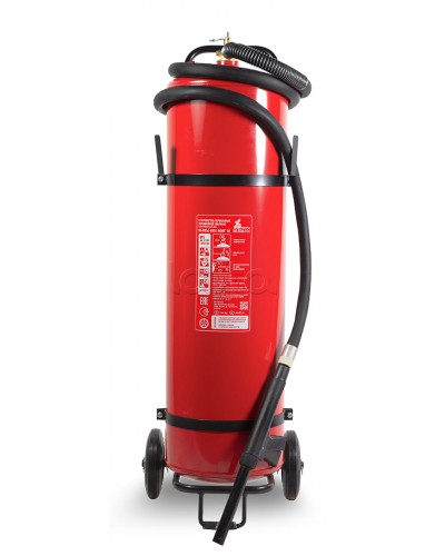 Огнетушитель ПОЖТЕХНИКА ОП-80(з) МИГ на тележке с перекрывным стволом, (баллон 100л., ОТВ-80кг) в Нефтеюганске Огнетушители Pintop.ru