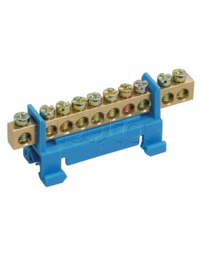 Шина нулевая с DIN-изолятором ШНИ-6x9-10-С-С IEK YNN10-69-10P-K07 в Нефтеюганске Клеммные колодки Pintop.ru