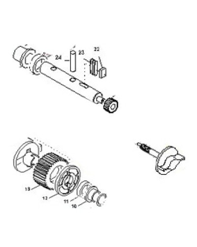 Выходной вал BX-E, BX-E241 Came 119RIBX015 в Нефтеюганске Запчасти для шлагбаумов и автоматики Pintop.ru