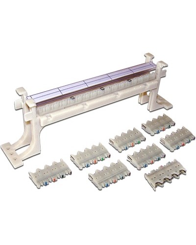 Панель кроссовая 110 типа, 32 пары, настенная, LANMASTER, кат.6, с модулями LANMASTER LAN-WS110-32FT/6 в Нефтеюганске Кроссы оптические Pintop.ru