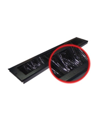 Ввод кабельный щеточный для напольных шкафов Business (черный) TWT TWT-CBB-BP в Нефтеюганске Аксессуары для стоек и шкафов Pintop.ru