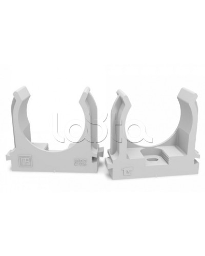 Крепеж-клипса для труб для монтажного пистолета серая в п/э д32 (25шт/500шт уп/кор) Промрукав (PR13.0122) в Нефтеюганске Держатели, клипсы, скобы Pintop.ru