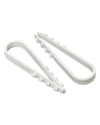 Дюбель-хомут для круглого кабеля (5-10мм) белый (100шт.) EKF PROxima (plc-ncc-5x10w) в Нефтеюганске Аксессуары для кабель-канала Pintop.ru