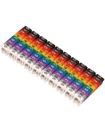 Маркер кабельный МКН комплект цифр 0-9 6мм2 (100шт/упак) IEK (UMK06-02-09) в Нефтеюганске Аксессуары для кабель-канала Pintop.ru