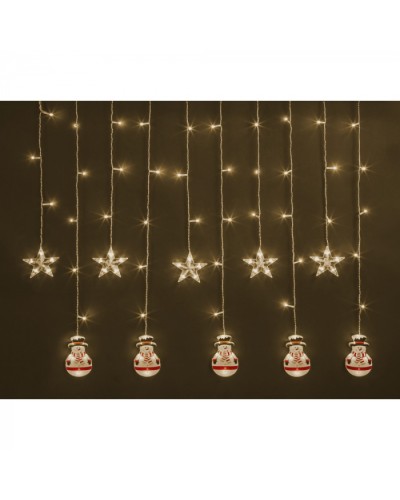 Гирлянда Navigator 95 025 NGF-D037-02 (бахрома звезды и снеговики CW 3*0.6м IP20 в Нефтеюганске Источники света(Лампы) Pintop.ru