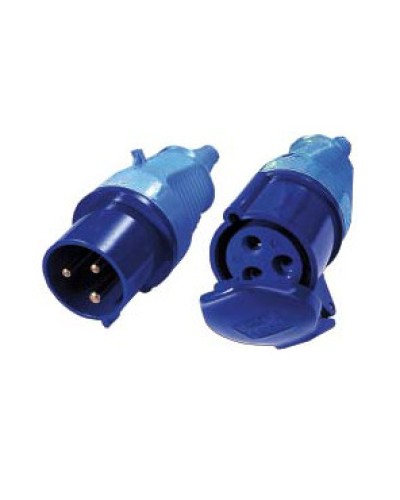 Вилка IEC 309 однофазная 32A, 250V, разборная, синяя LANMASTER (LAN-IEC-309-32A1P/M) в Нефтеюганске Проходные адаптеры и розетки оптические Pintop.ru
