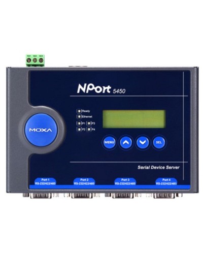 Сервер 4-портовый RS-232/422/485 в Ethernet Moxa NPort 5450 в Нефтеюганске Дополнительное оборудование для ОПС Pintop.ru