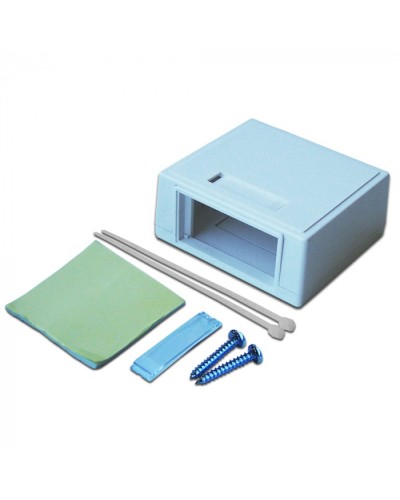 Коробка настенная на 1 модульную вставку, белая LANMASTER (LAN-MB-M2-WH) в Нефтеюганске Распределительные коробки Pintop.ru