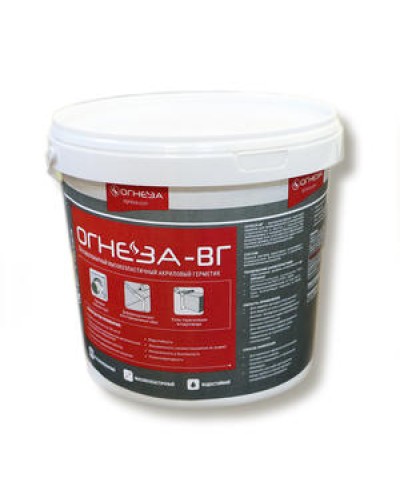 Герметик акриловый противопожарный Огнеза ОГНЕЗА-ВГ, ведро 3 кг., цвет белый в Нефтеюганске Дополнительное оборудование пожаротушения Pintop.ru