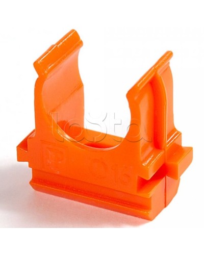 Крепёж-клипса для труб АБС-пластик оранжевая д32 в малой упаковке (10шт/500шт уп/кор) Промрукав (PR13.0115) в Нефтеюганске Держатели, клипсы, скобы Pintop.ru