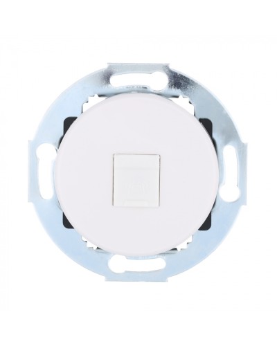 Розетка телефонная RJ-12 с накладкой (белый) Vintage (885504-1) в Нефтеюганске Розетки компьютерные и телефонные Pintop.ru