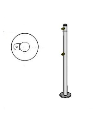 Стойка ограждения с 2-мя полупетлями под поворотную створку или секцию одностороняя Oxgard Стойка ограждения с 2-мя полупетлями односторонняя (ВЗР 1996.09.10) в Нефтеюганске Ограждения Pintop.ru