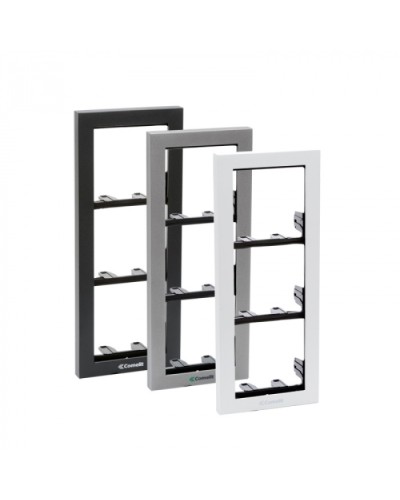 Рамка iKall на 3 модуля, антрацит Comelit в Нефтеюганске Малоабонентные видеодомофоны Pintop.ru