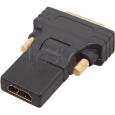 Переходник штекер DVI-D - гнездо HDMI поворотный GOLD (10шт/уп) REXANT 17-6812