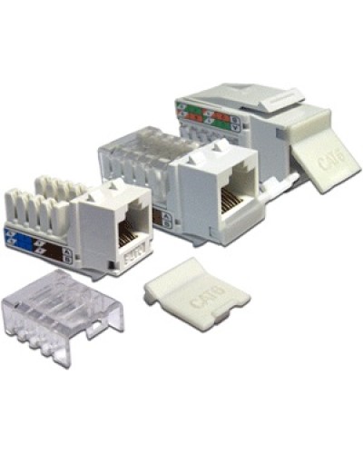 Модуль Keystone, RJ45, кат.6, UTP, 90 градусов, со встроенной шторкой, белый LANMASTER (LAN-OK45U6/90P-WH) в Нефтеюганске Коннекторы Pintop.ru