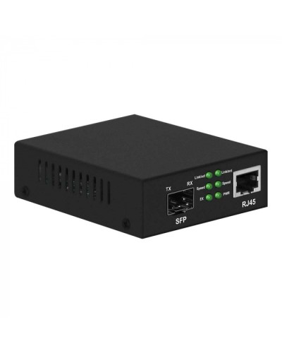 Медиаконвертер Gigabit Ethernet, SFP 1000Мбит/c, RJ45 10/100/1000Мбит/c, поддержка LFP NST NS-MC-1G1GX в Нефтеюганске Медиаконвертеры Pintop.ru