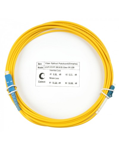 Шнур оптический simplex LC-SC 9/125 sm 25м LSZH Cabeus FOP(s)-9-LC-SC-25m в Нефтеюганске Патч-корды оптические Pintop.ru